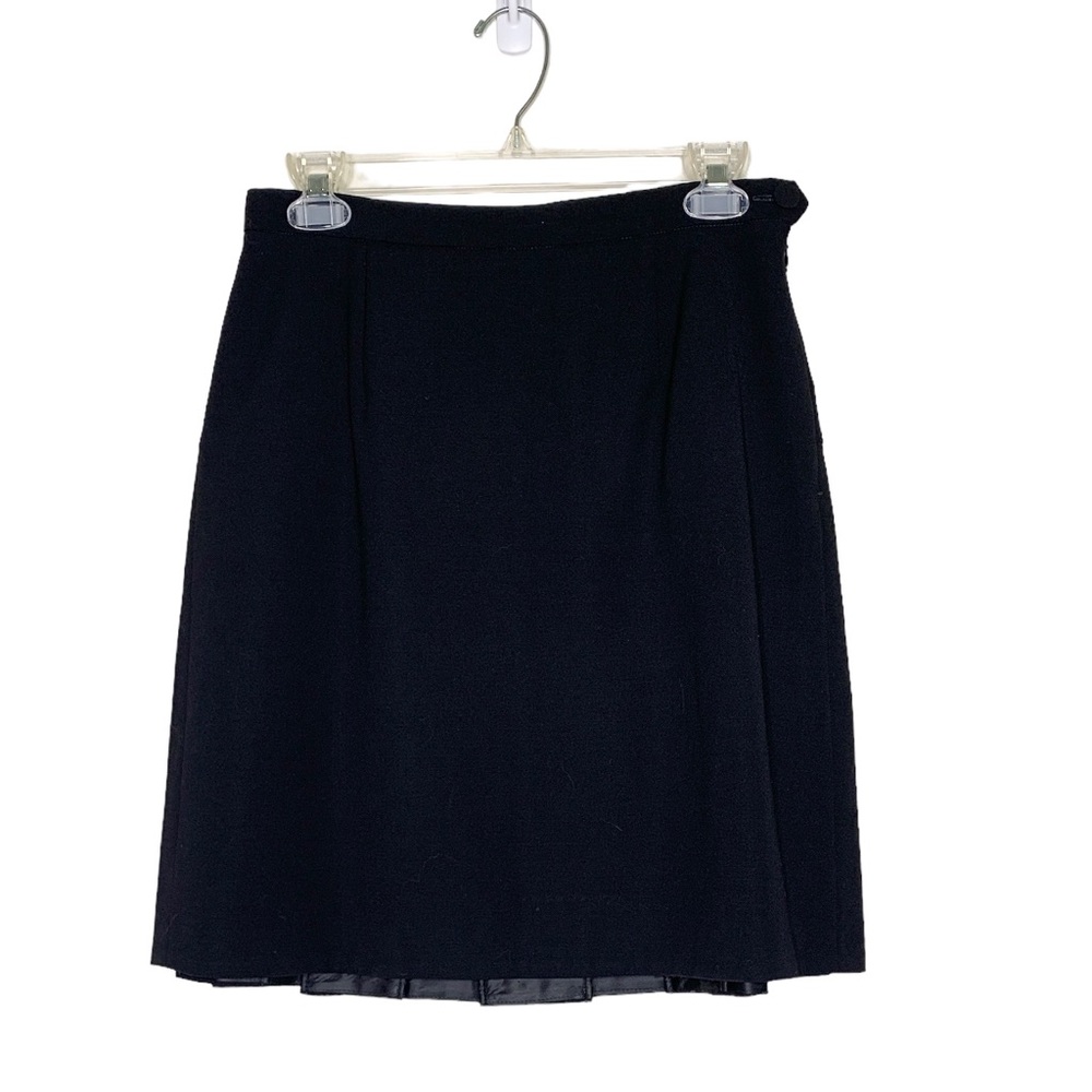 Moshcino Cheap and Chic Wool Crepe Box Pleat Skirt‎